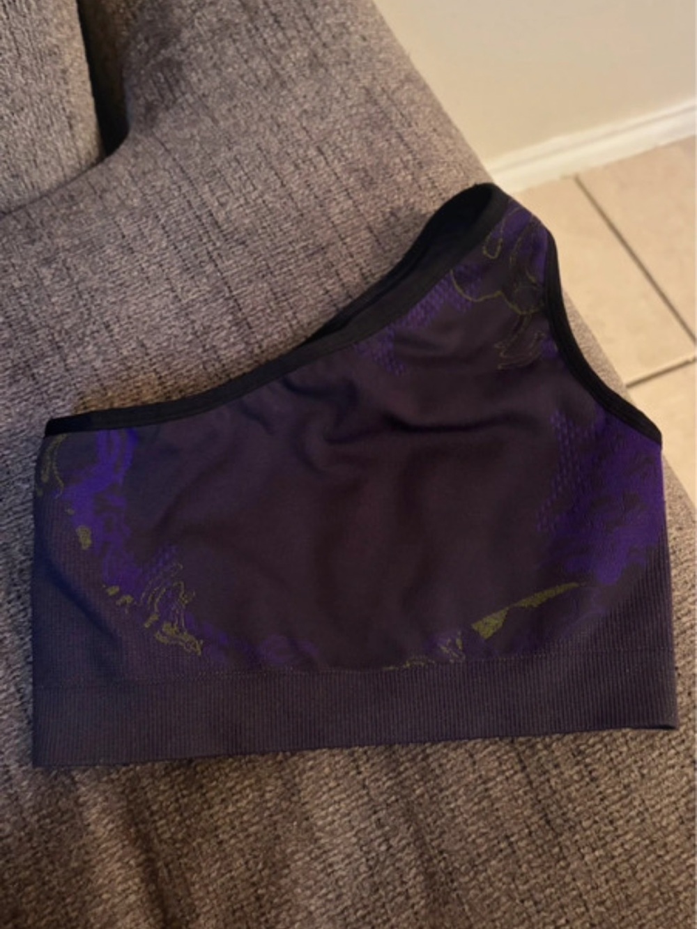 Gymshark Seamless One-Shoulder sports bra Deep Purple